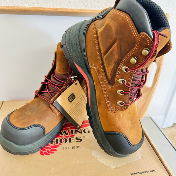 Red Wing Shoes Brown and Black Safety Boots